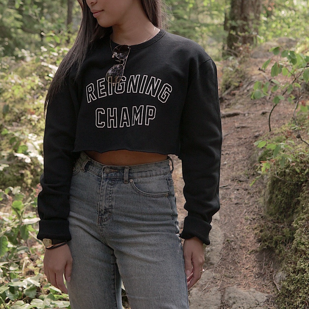 Reigning Champ Black Crew Neck Sweater